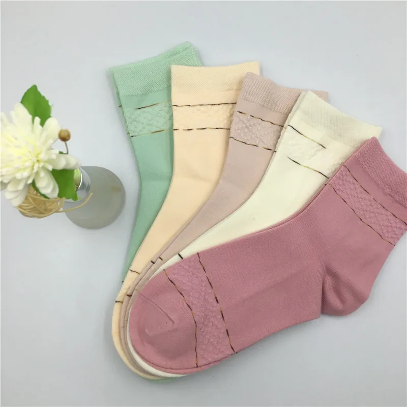 Весна осень женские хлопковые носки корейские Kawaii Harajuku полосатые носки милые женские удобный дышащий хлопок носки розовые распродажа