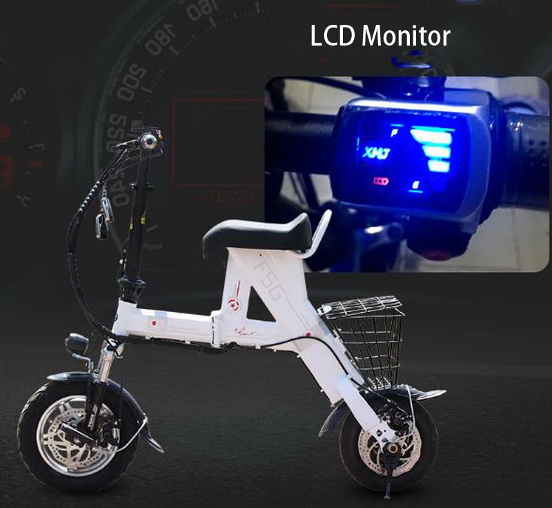 Top Venividivici Super light Mini-electric bike with Basket folding female small electric car lithium battery adult scooter 39
