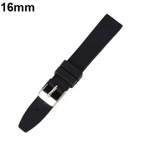 

16mm - 28mm Waterproof Solid Soft Silicone Buckle Watch Strap Band Replacement watch band