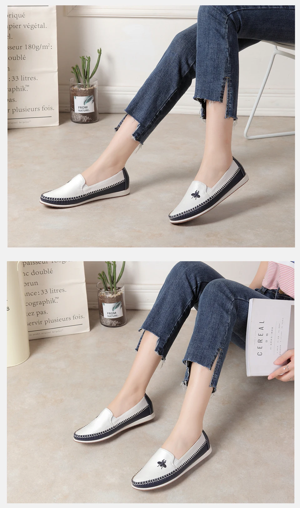 Zapatos/повседневная женская обувь на плоской подошве; Mujer; женская обувь на плоской подошве; сезон осень; белые кроссовки; zapatillas mujer; женские лоферы без застежки на плоской подошве;