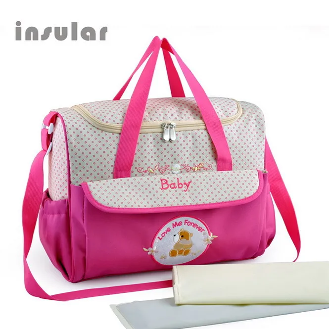 Горячая Распродажа модная Большая вместительная многофункциональная сумка для подгузников прочная сумка для мамы Детская сумка для подгузников - Цвет: Rose