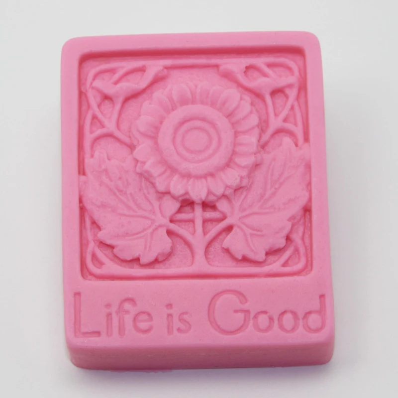 

Flower Square 3D Silicone Soap Mold Sunflower Candle Form For Soap Mould Cake DIY Baking Mold Food-Grade Silicone Handmade Craft