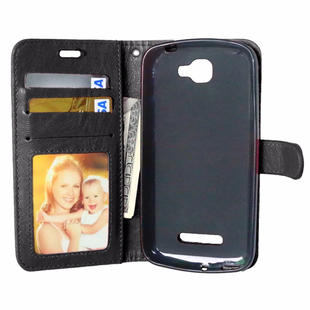 Кожаный чехол в стиле ретро для Alcatel One Touch Fierce 2 7040T 7040N аксессуары кошелек