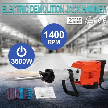 

Concrete Breaker Punch 2 Chisel Bit 95mm 3600W Electric Demolition Jack Hammer