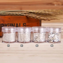 Модные блестящие Порошковые ногти, художественные Типсы, блестящие Серебристые цветные ногти для ног, мелкие блестки, порошковые аксессуары для ногтей, 4 стиля на выбор