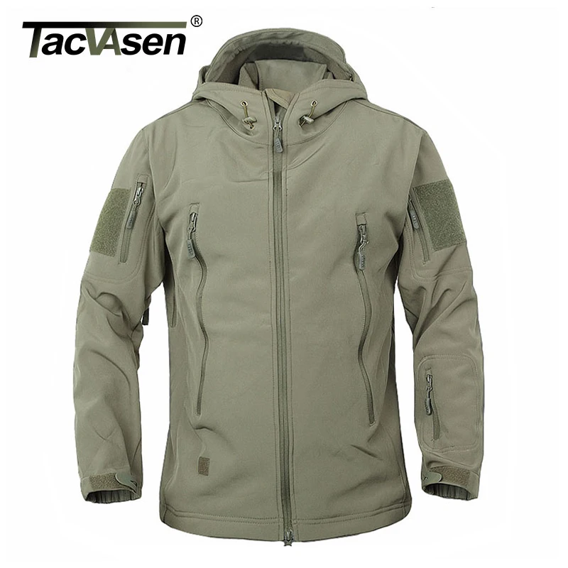 TACVASEN армейская камуфляжная мужская куртка Военная тактическая куртка мужская флисовая софтшелл водонепроницаемая ветрозащитная куртка для охоты