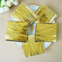 You And Me Gold Wire Metallic Twist Ties For Cello Candy Bag Steel Baking Packaging Ligation Lollipop Dessert Sealing Twist Tie