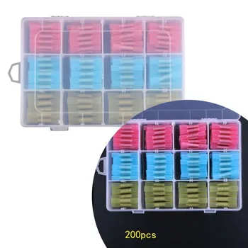 

200pcs Terminal Block Boxed Heat Shrinkable Insulated Soldering Terminal Wiring