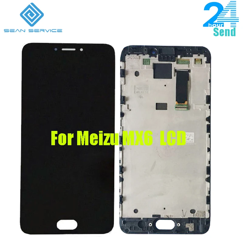 

For Meizu MX6 LCD Display With Touch Screen Digitizer Assembly Replacement With Frame 5.5 inch 1920*1080P Free shipping