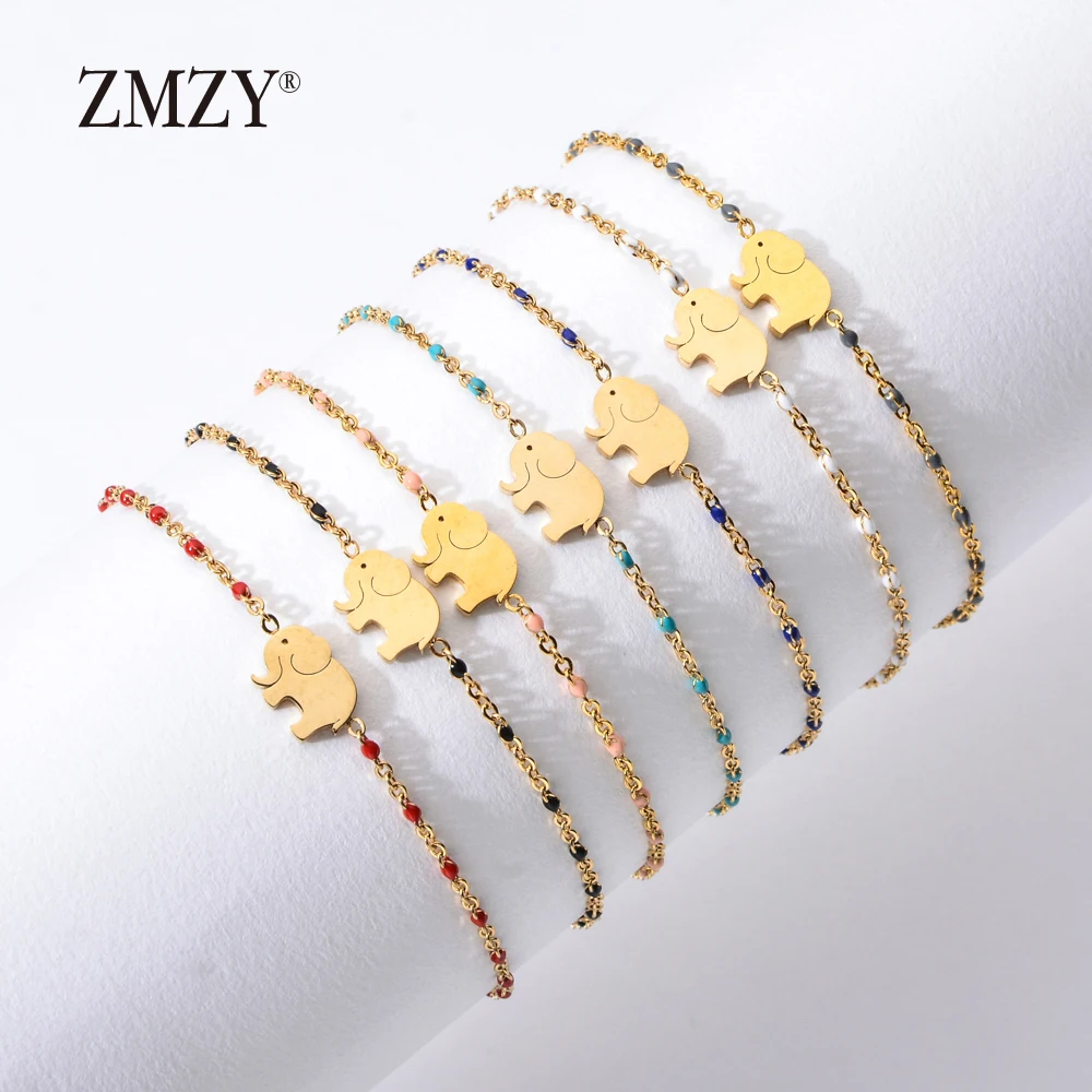 Red string bracelet ''Gold elephant''