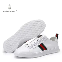 Adrian/Новинка весны 2019 года, дизайнерские белые туфли на танкетке, мужские кроссовки на платформе, мужская повседневная обувь