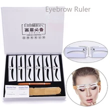 Высокое качество 1 комплект Магнитная линейка для бровей Перманентная мерка для макияжа линейка для бровей Перманентная Татуировка Инструмент позиционирование линейка