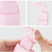 50 шт./упак. путешествия мыло Бумага Портативный стиральная мыло для рук Бумага в штучной упаковке путешествия удобный мини мыло Бумага разные цвета TSLM2