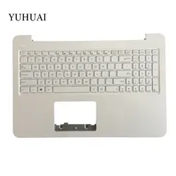 Новый Английский Клавиатура для ноутбука ASUS x556 X556U X556UA A556 F556 нам клавиатура с Palmrest верх 13NB0BG5AP0201