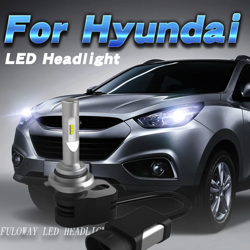 

2pcs Car Headlight H7 H4 LED H8/H11 HB3/9005 HB4/9006 H1 9012 Auto Bulb Headlamp Light For Hyundai I30 IX35 Creta Santa Fe I20