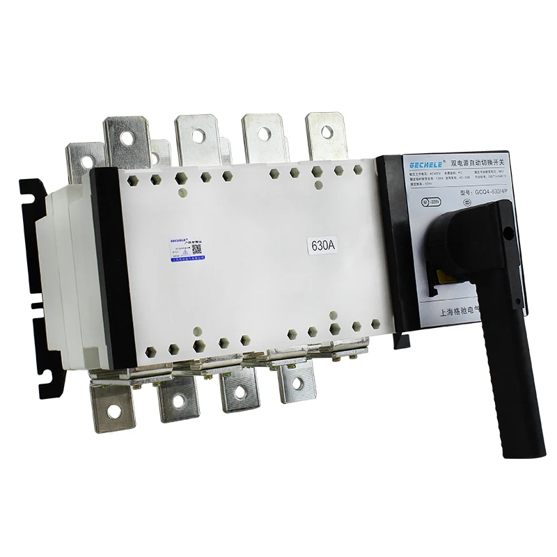 

English version GCQ4-630A/4P dual power automatic conversion switch, isolated four-pole PC-class three-phase four-wire ATS