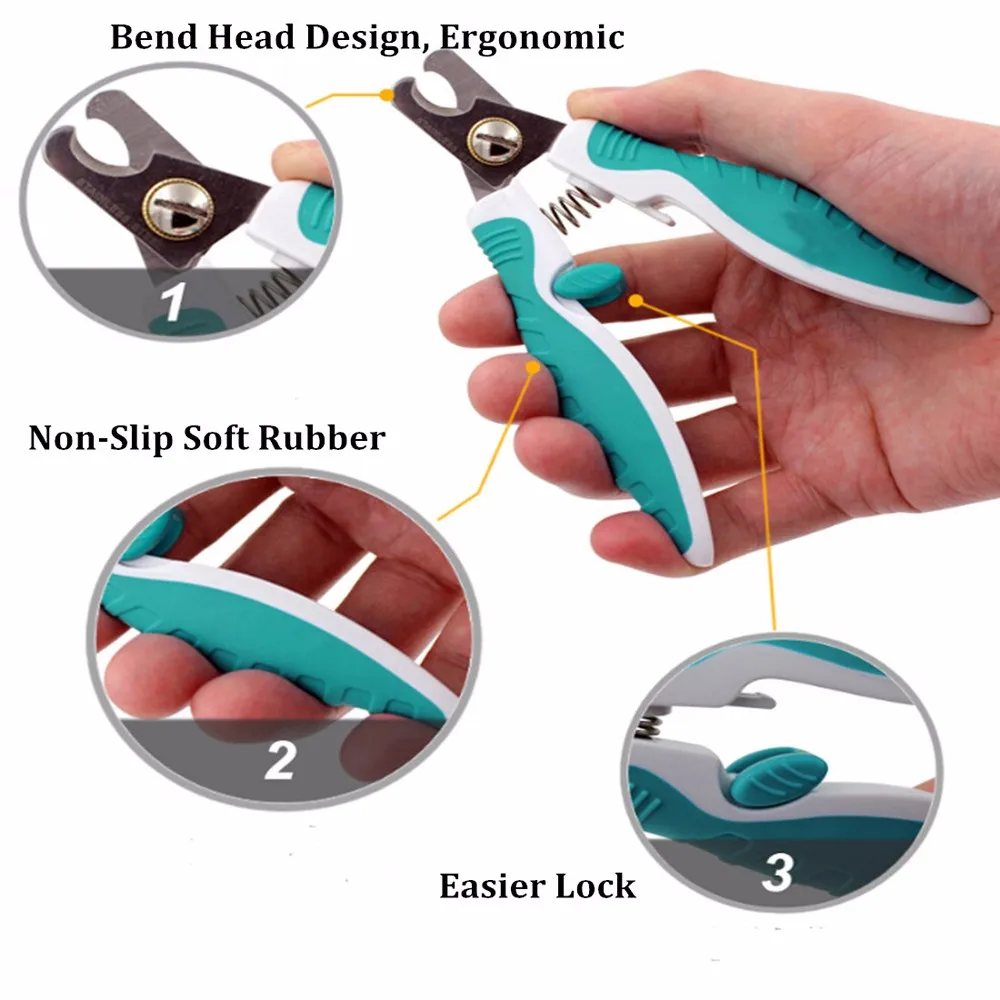 

Stainless Steel Guillotine Claw Nail Clippers For Dogs Grooming Cutter Trimmer #25