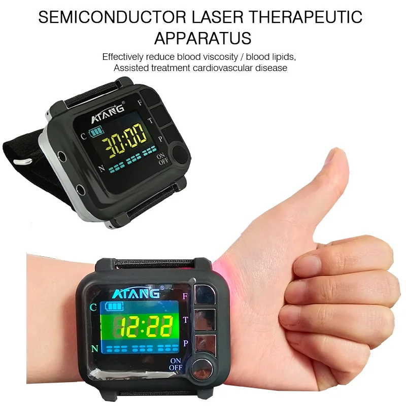 

2019 Newest Tens Laser Watch Diabetic Watch Laser Acupuncture Therapy Rhinitis High Blood Pressure Varicose Veins Sinusitis