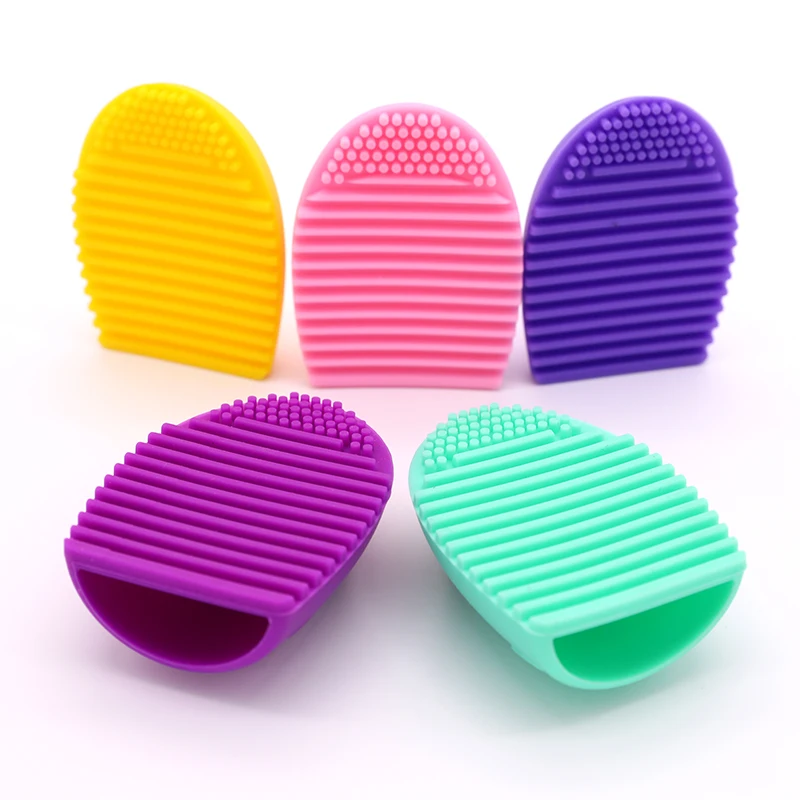 

Silicone Makeup Brushegg Cleaning Washing Tools Cosmetics Makeup Brushes Scrubber Board Washing Cosmetic Brush Cleaner Tool