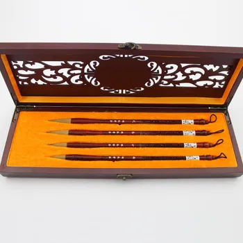 

Chinese Calligraphy and Painting Practice Brushes Set with Gift Box The Four Treasures of Study Brushes Pen Set Painting Supply