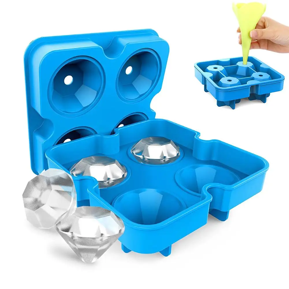 

4 Cavities Silicone Fondant Biscuits Mold Ice Cube Tray Cake Decorating Tool Silicone Mold Baking Tool Cake Fondant Decor Mold