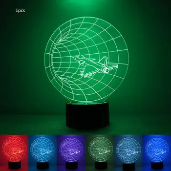 

Colorful 3D Night Light Airplane Night Light Eye Care LED Light Bedside Night Lamp Home Decoration Birthday Gift