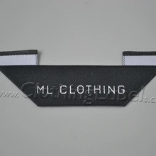 Ручная работа этикетка etiqueta на заказ тканая этикетка Mian этикетка моющаяся бирка для одежды брендовые этикетки для одежды черный, белый цвет бирка