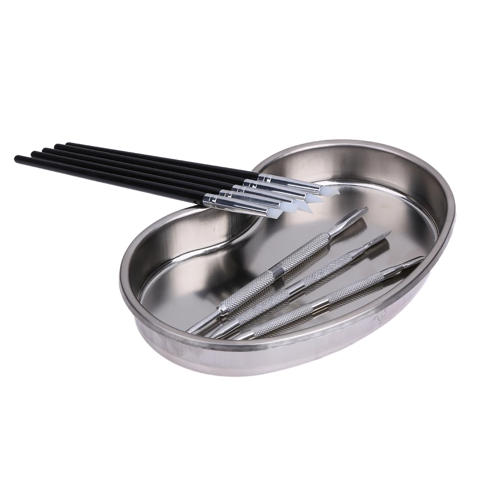 

Dental Stainless Steel Medical Tools Storage Tray Dish Nail Tattoo Medical Device Supplies Storage Case Kitchen Tools