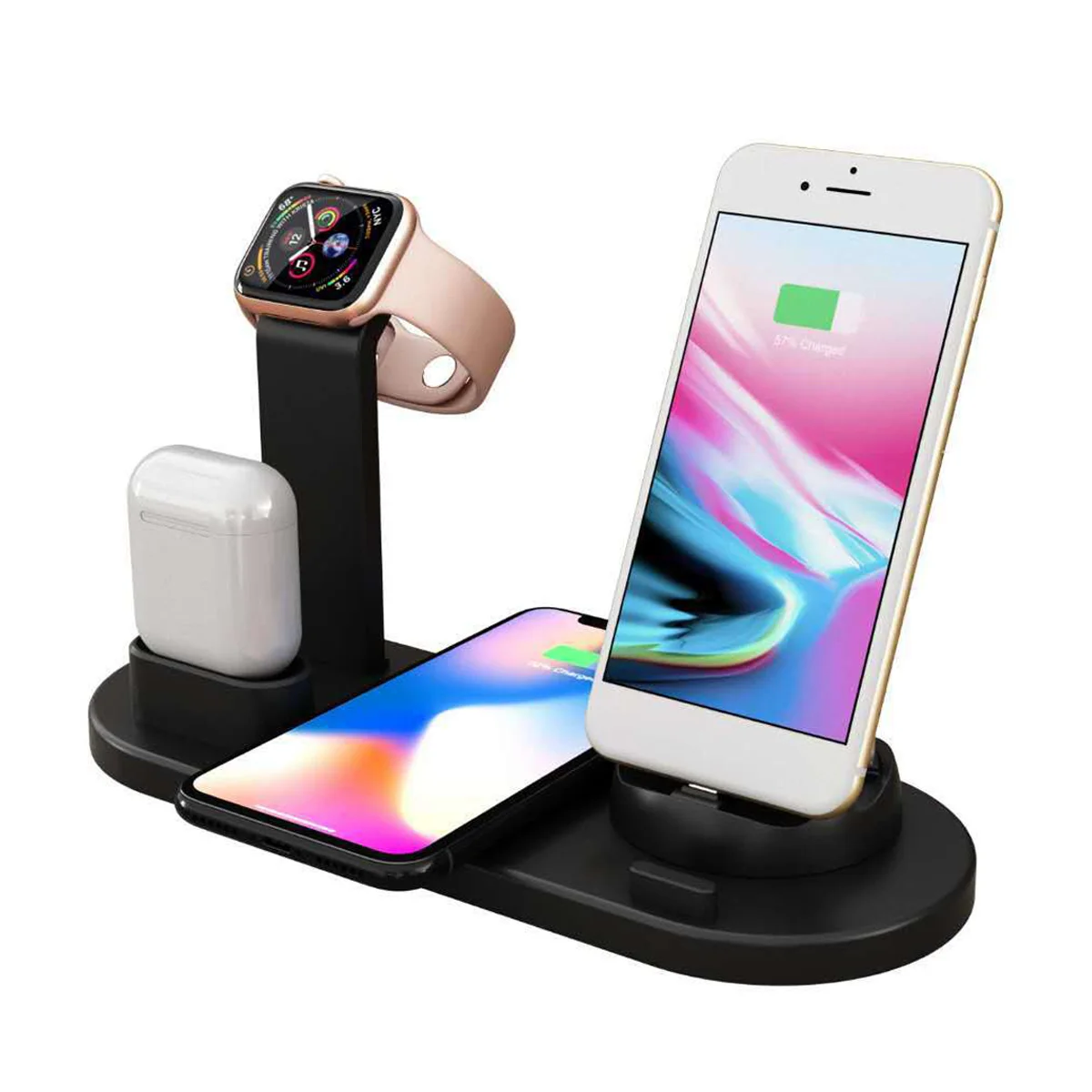 3 в 1 зарядная док-станция держатель для Apple Watch для iPhone X XS MAX XR для Airpod Dock Беспроводное зарядное устройство Подставка станция крепления база