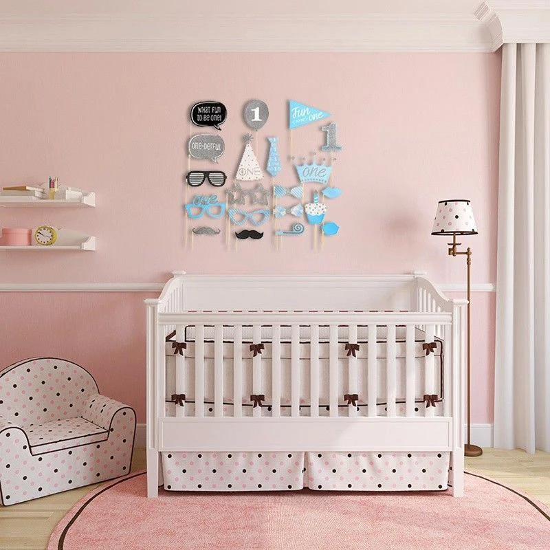 Us 2 23 30 Off 1 Set Boys Girls Cartoon Party Banner Kid One Year Old Birthday Party Decor Take Photo Tools Kids Children Photo Props In Party Diy