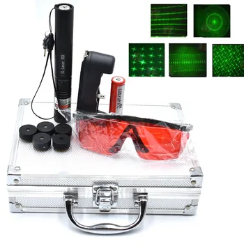 

Green Laser pointer High Power hunting Green Dot tactical 532 nm 5mW 303 laser sight Five laser heads lazer Pen Burning Match