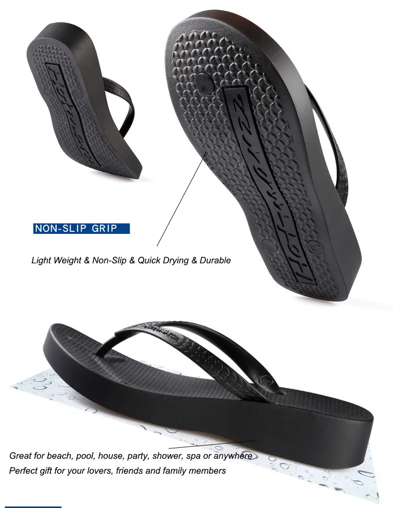 Hotmarzz Women High Heel Platform Sandals Beach Slippers