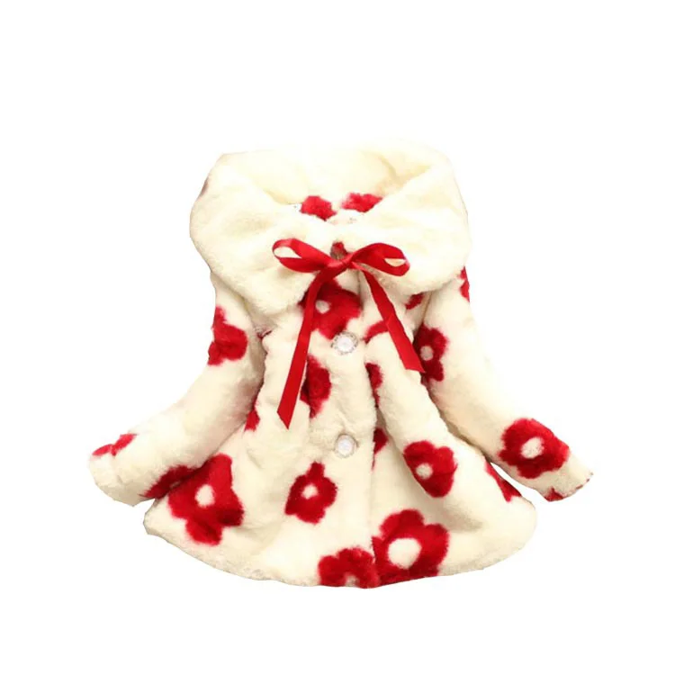 

Winter Baby Girls infant Faux Fur Soft Coat Party Pageant Thicken Warm Jacket Xmas Snowsuit Baby Outerwear Children Clothes W86