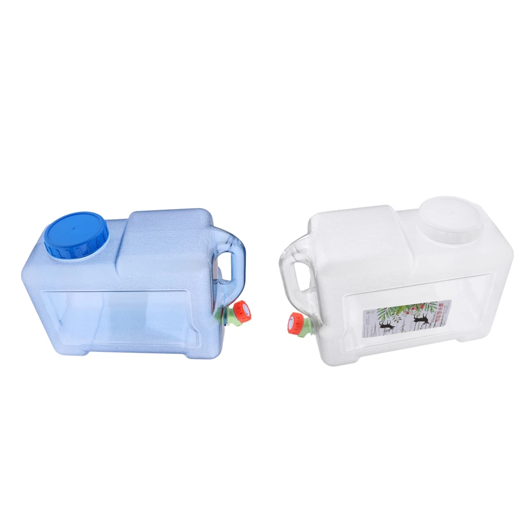 12L Portable Outdoor Camping Car Water Carrier Bucket Canister Storage Container with Handle & Water Tap for Parties Picnic BBQS