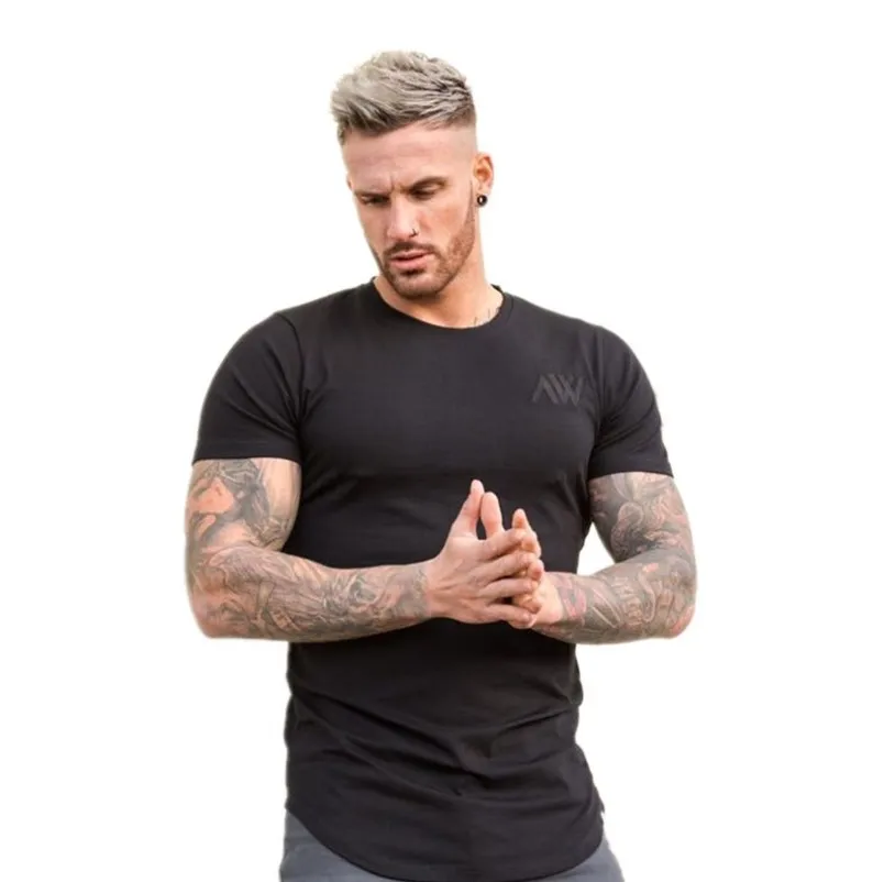 Tights short Sleeves T Shirt Men (10)
