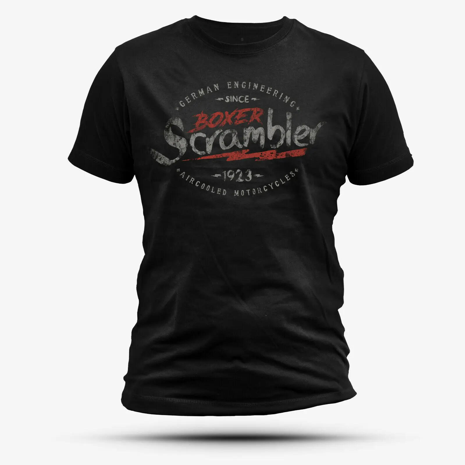 

2019 Fashion Boxer Scrambler T-Shirt Black Motorcycle Aircooled German Tees