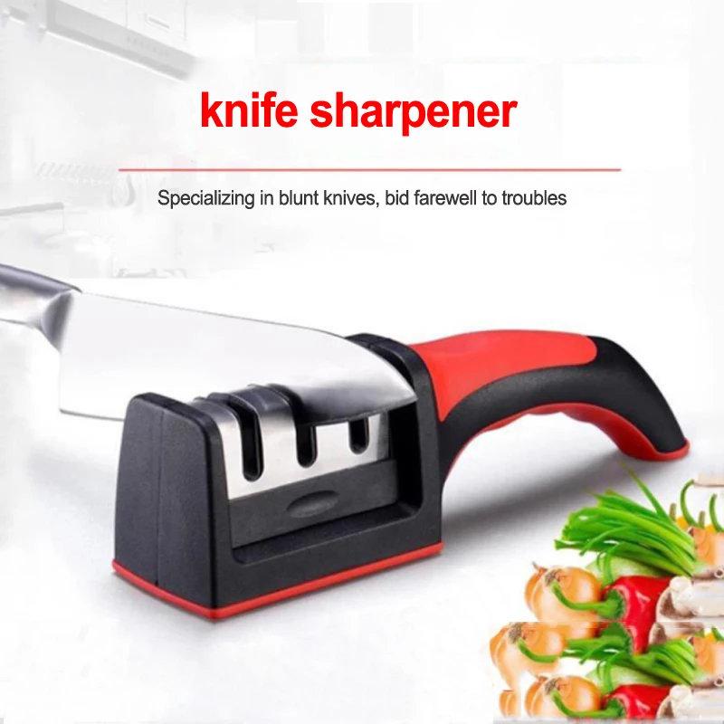 Точилка для ножей 3-stages Professional kitchen точилка Вольфрамовая сталь керамические кухонные ножи для фруктового ножа ect. 1 шт