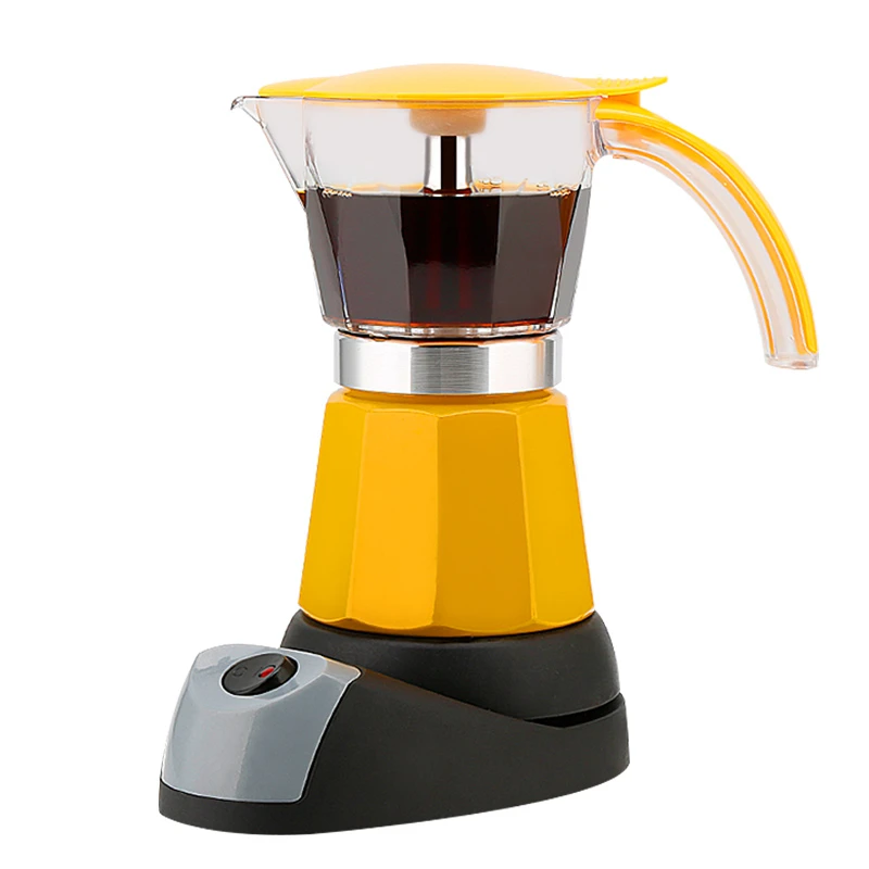YRP 6 Cups Portable Electric Coffee Maker Espresso Moka Coffee Pot Italian Espresso Mocha Latte Per