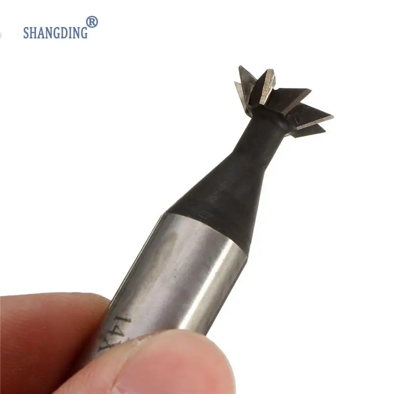 

Brand New 1Pcs 14mm 45 Degree HSS Straight shank HSS Dovetail Milling Cutter End Mill Smooth Cutting High Speed Steel