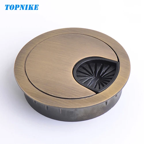 TOPNIKE 50mm 53mm 60mm Computer Desk Wire Hole Cover Zinc Alloy Round