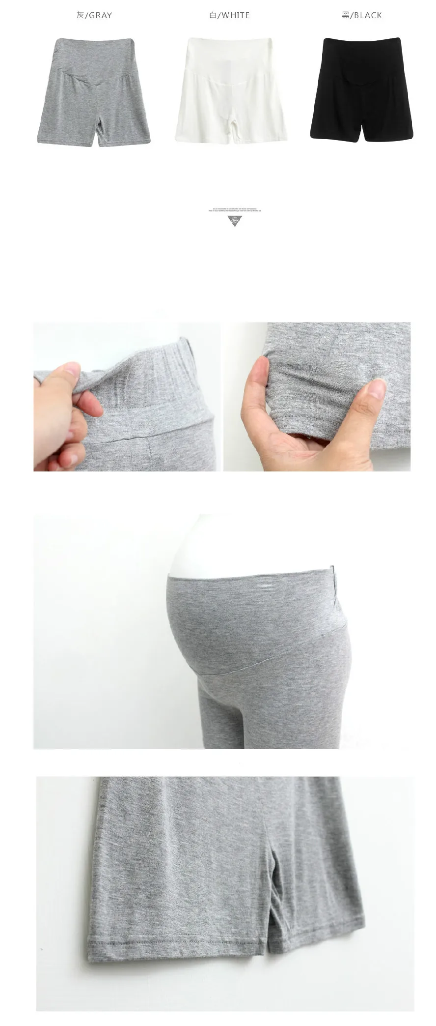 Interior de Maternidade de Verão para Mulheres Segurança Curto Calças Roupa Grávidas Três-ponto Leggings Gravidez Cintura Alta Calcinha 8 High Quality Mamãe e Bebê