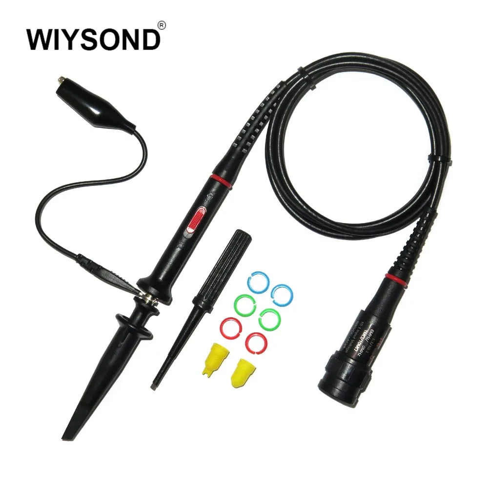 O066 2PCS BNC Protective Cap Connector 60MHz P6060 Probe x1 x10 Portable Oscilloscope Probe for