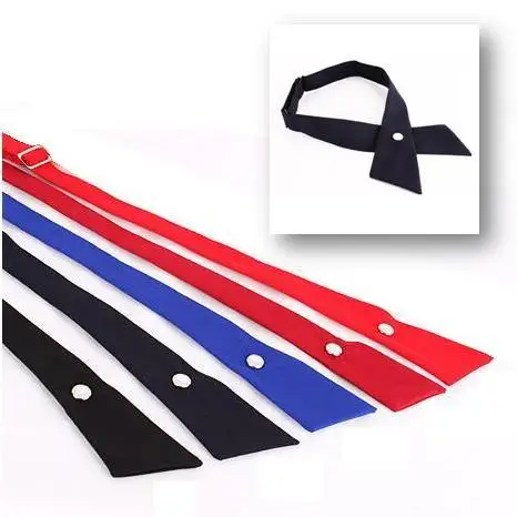 

Галстук-бабочка из полиэстера аскотский однотонный с бантом