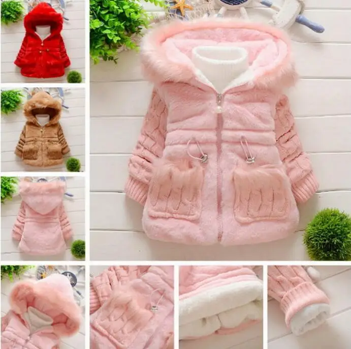 

2-6year Baby Autumn Winter Waistcoat Children's Rabbit Fur Girls Artificial fur Coat Kids Faux Fur Fabric Clothes Fur coat