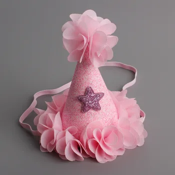 

40pcs/lot Baby Girl Party Hat Headband Christmas Gilitter Hat Headband