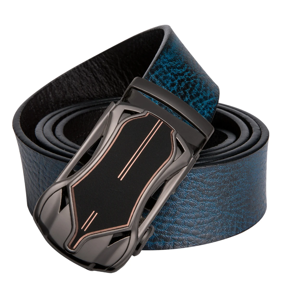

Casual Mens Belts Automatic Alloy Buckle Leather Belt Men 3.5cm Wide Blue Belt Male Waistband Strap Cinturon Hombre TE-38