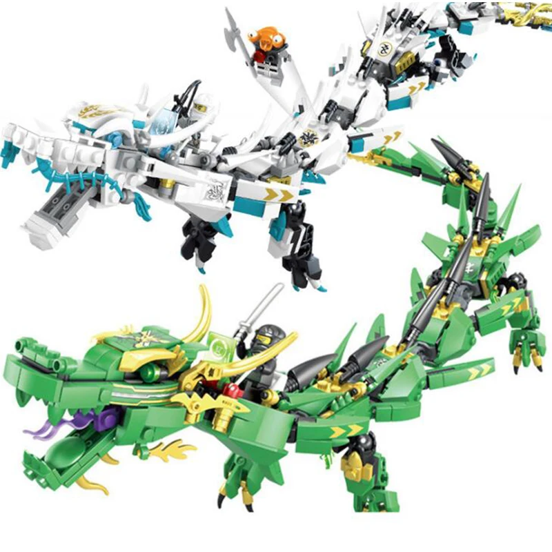 

6 Styles LegoINGly Ninjago Movie Flying Mecha Dragon Transform DIY Ninja Building Block Sets Compatible With Legoing Ninjagoes