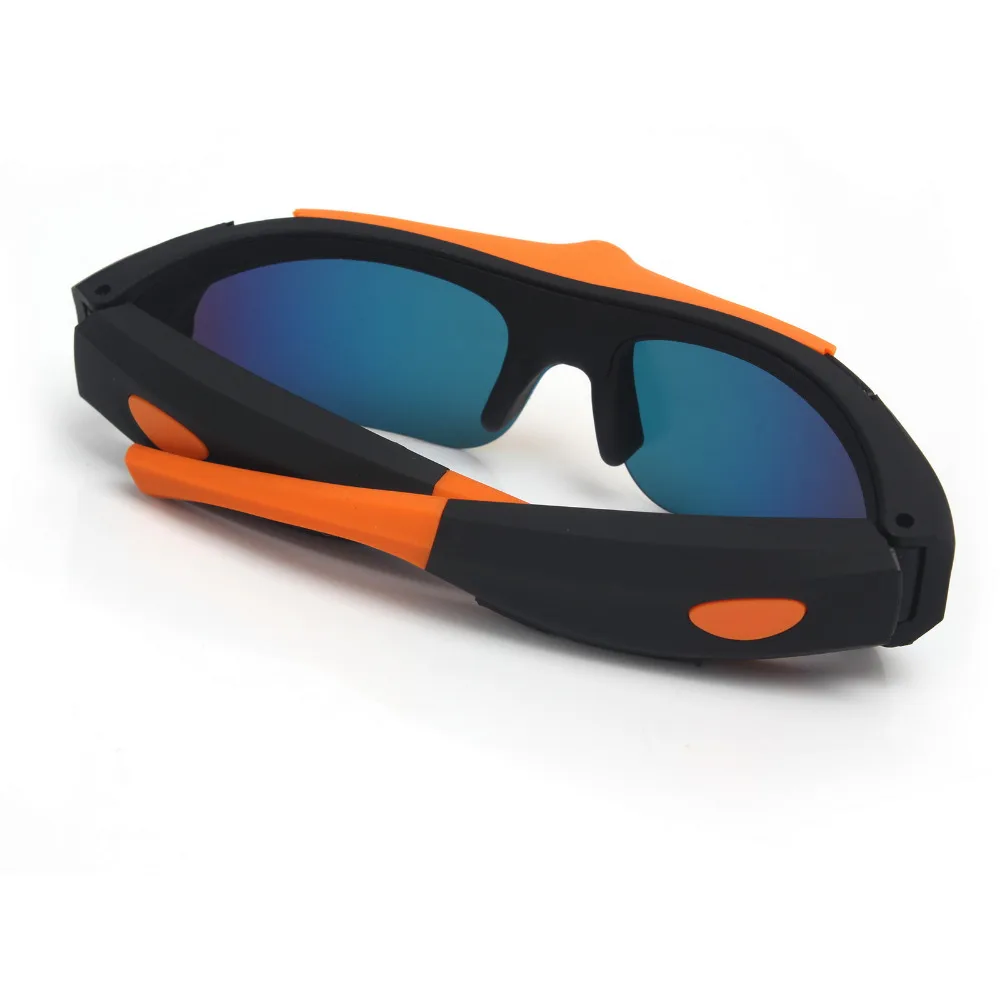 Солнцезащитные очки камера широкий угол 120 градусов мини камера черный/оранжевый мини DV видеокамера Смарт очки HD 1080P для Outdoo