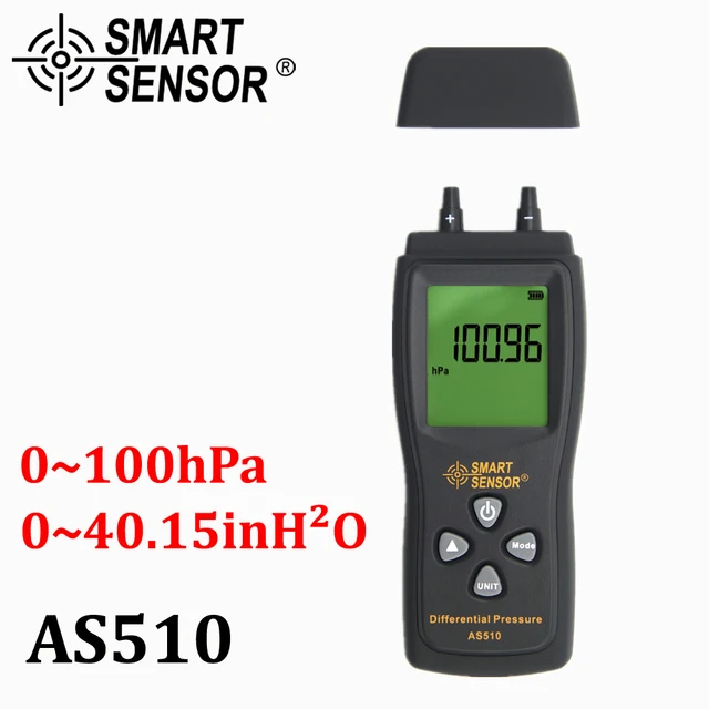Manometer Digital air pressure Differential Pressure Meter 0 100 hPa/0