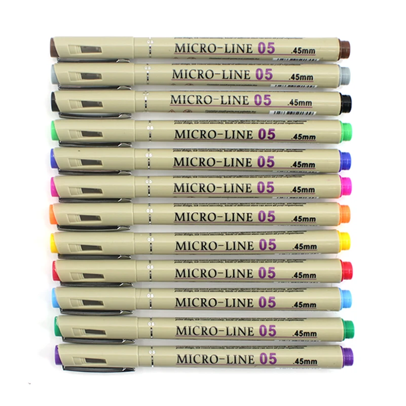 Copic маркеры 12 цветов 0,5 мм Игла микроны надписи ручка Touchfive Fineliner цветные маркеры эскиз искусство ручка манга Набор Аниме